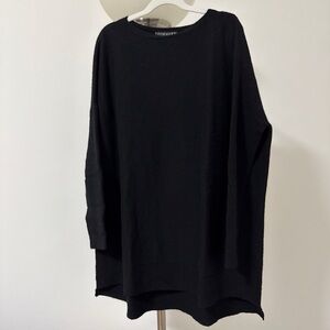 Lockhart Cashmere Classic Black Boat Neck Sweater XS